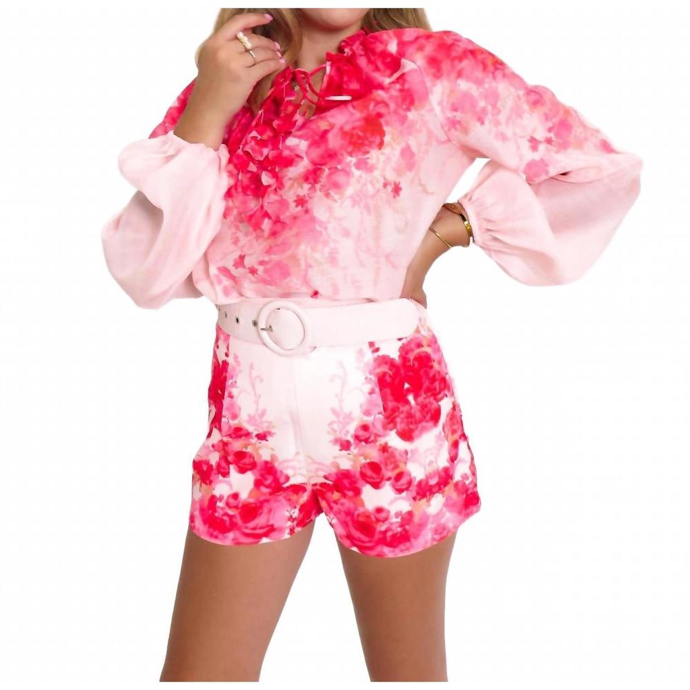 NEW MAINSTRIP watercolor garden blouse in pink